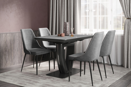 Стул B140 (B140 DARK GREY VL18, BK) Новая ткань																														